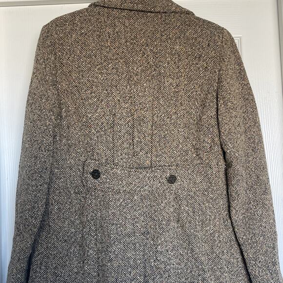 Vintage Guess Tweed Long Trench Coat Women's Large Wool Rare Find 90s - Picture 10 of 15